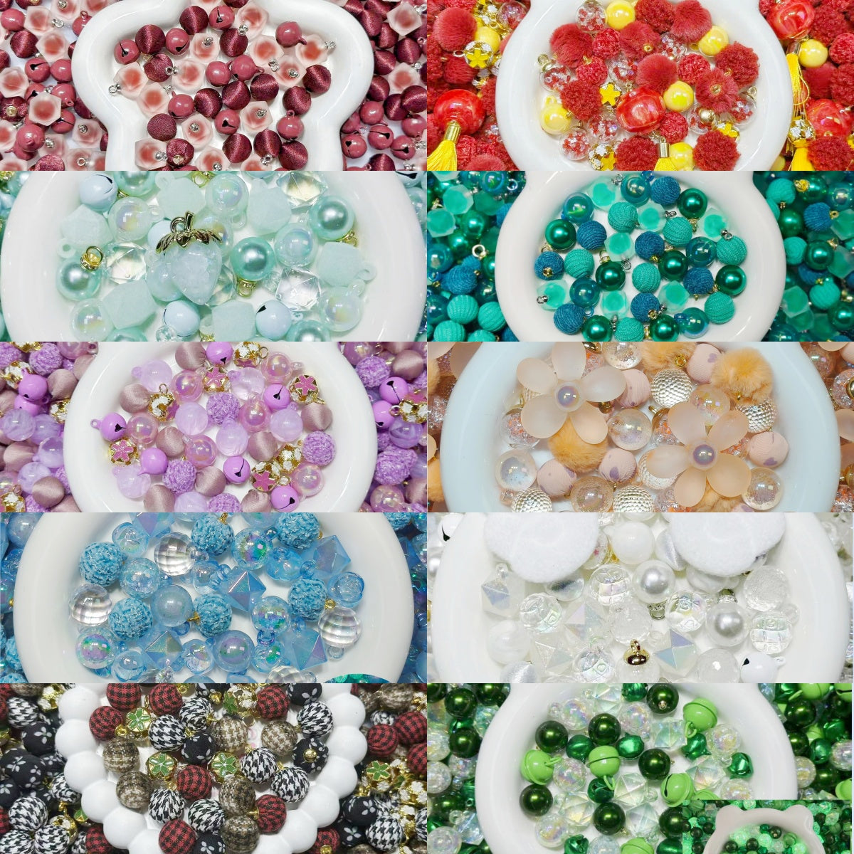 2.14NEW【L000】リース用ミックス買い放題(サイズ14~16mm、夜光、アクリル、ポンポンなどあり)