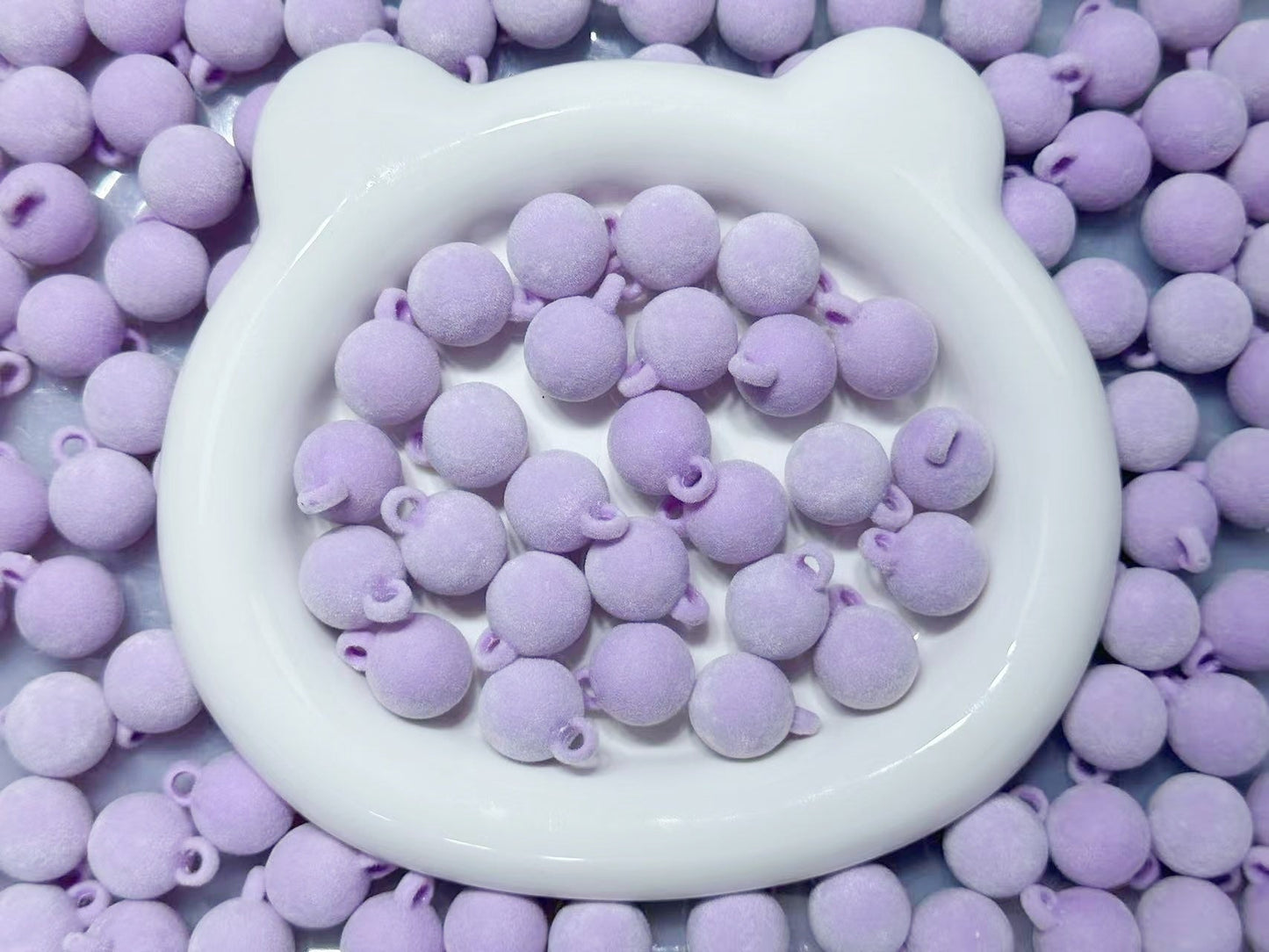 4.23一部再入荷【T057】(段階式割引あり)フロッキービーズ(カン付き、16cm)