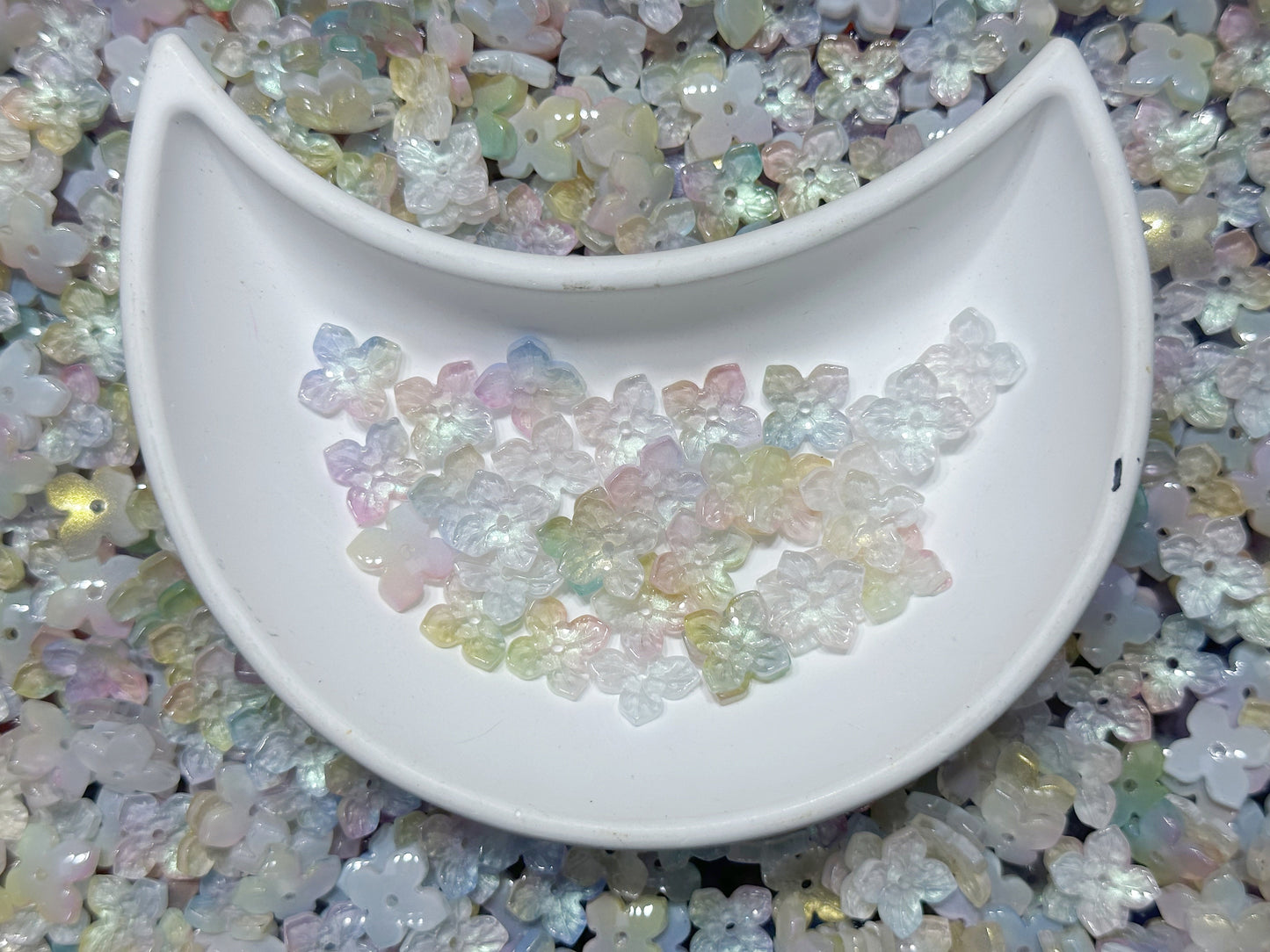 【A223】ロマンチックな花恋(ガラスアジサイ、リース作り、10mm)