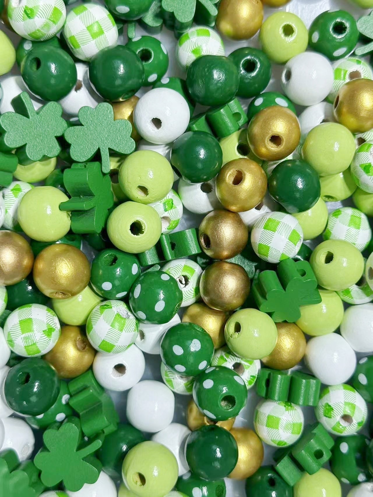 【A232】セイントパトリックス・デー(木製カンなし7種類MIX、ストラップ作り)