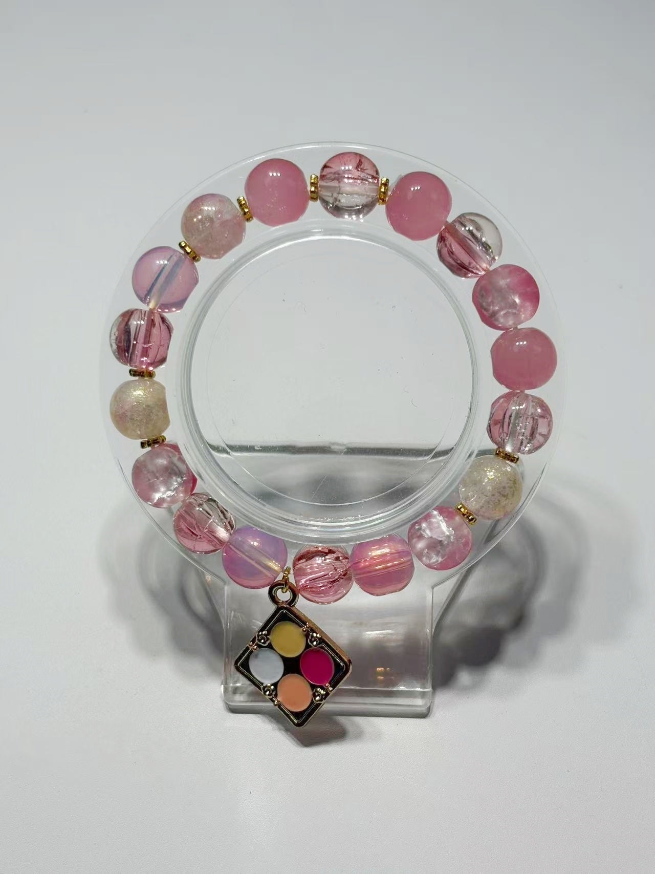 10.14NEW【B100】コスメ好き少女(高品質ガラスビーズ5種類・高品質チャーム3種類)