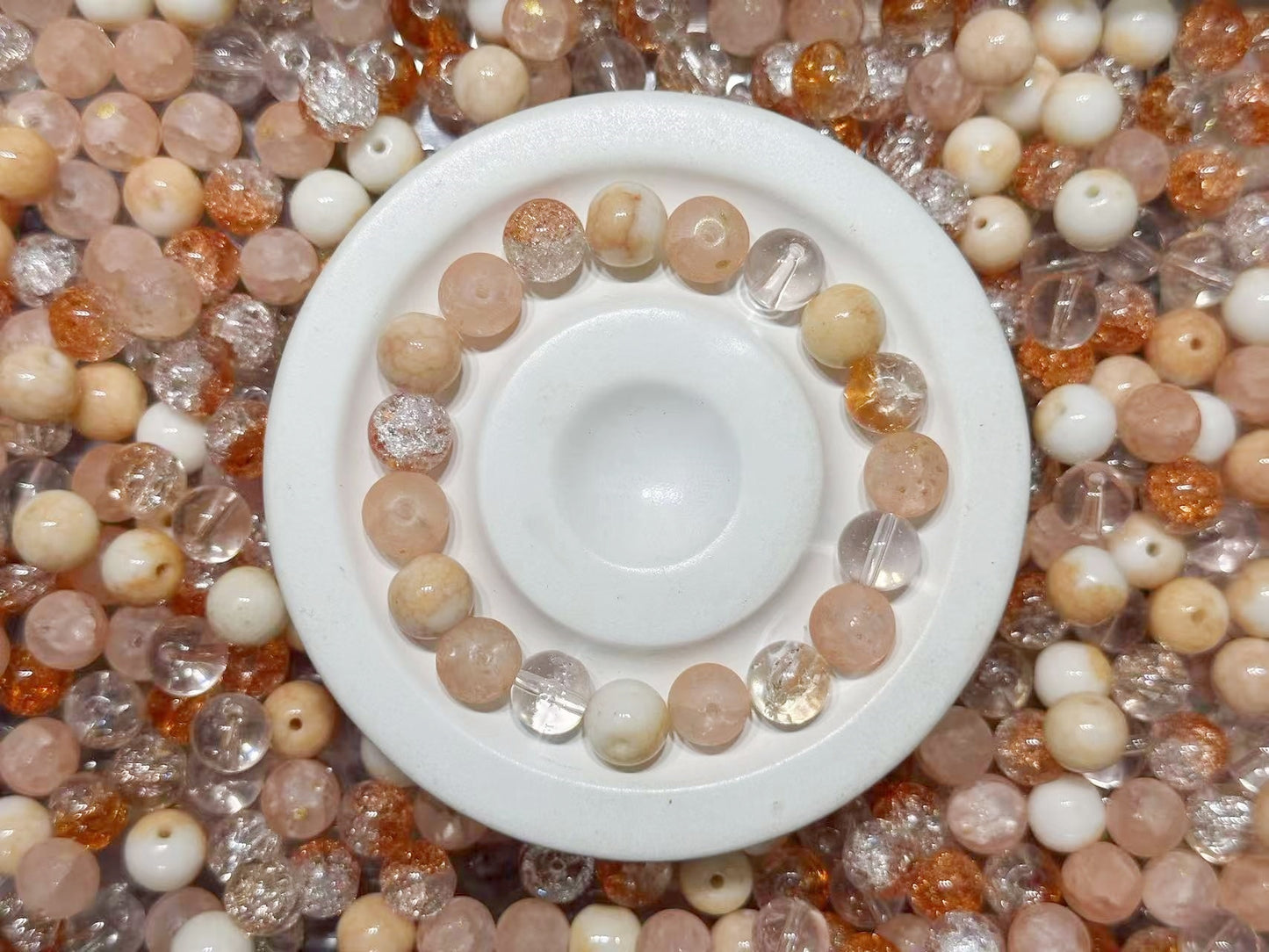 10.29NEW【B105】みかん季節(高品質ガラスビーズ4種類)