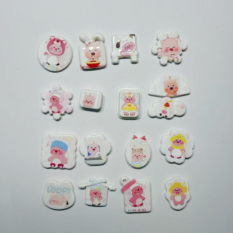 10.23NEW【A313】ピンクビーバー・Loopy(キャラビーズ17種類大ミックス)