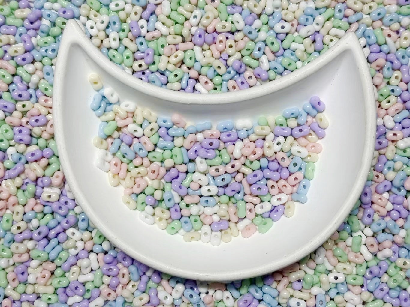 10.28新MIXあり♥段階式割引あり♥【T087】ピーナッツビーズ集合(3×6mm)