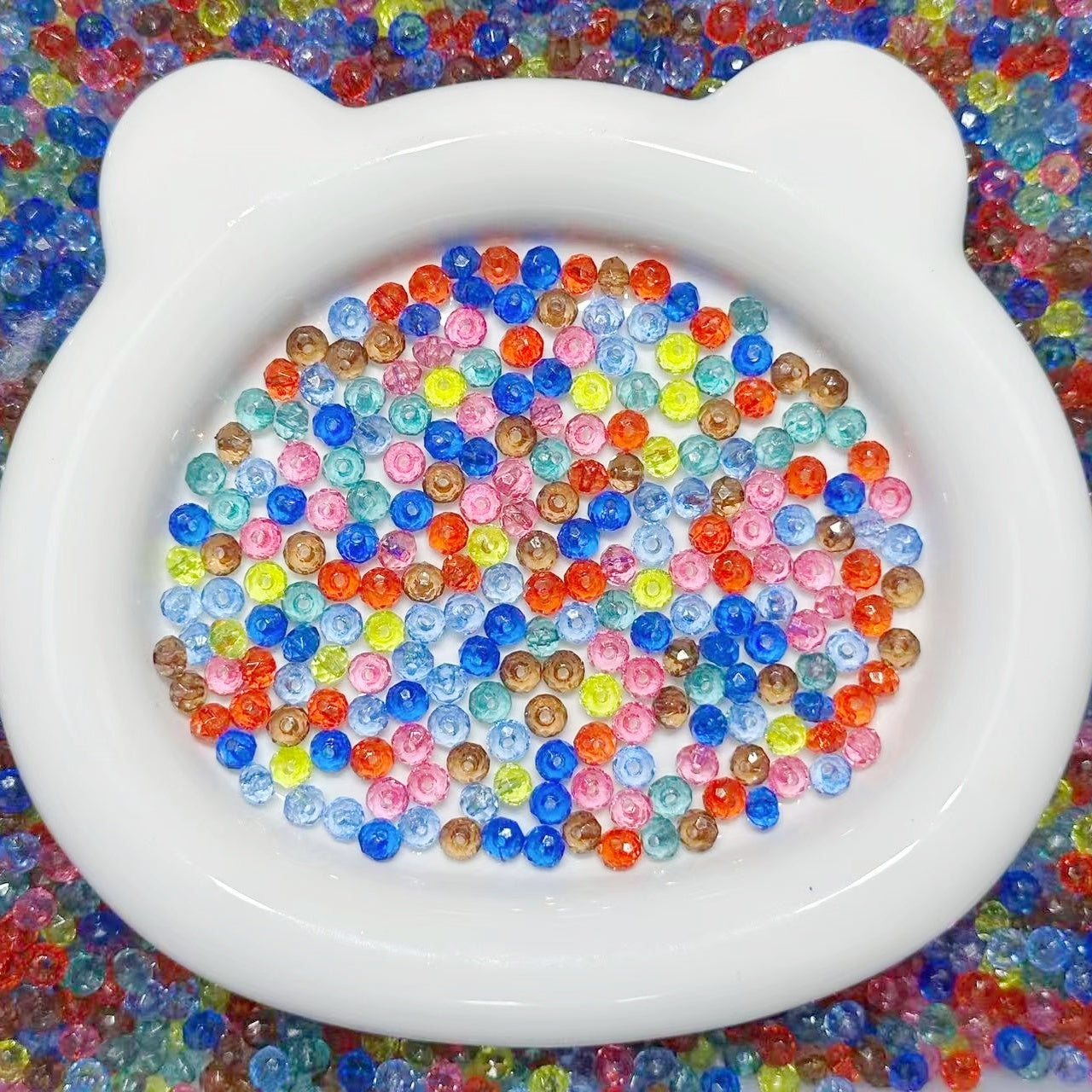 11.5NEW♥段階式割引あり♥【T094】アクリル多面カットチビビーズ集合(6mm)