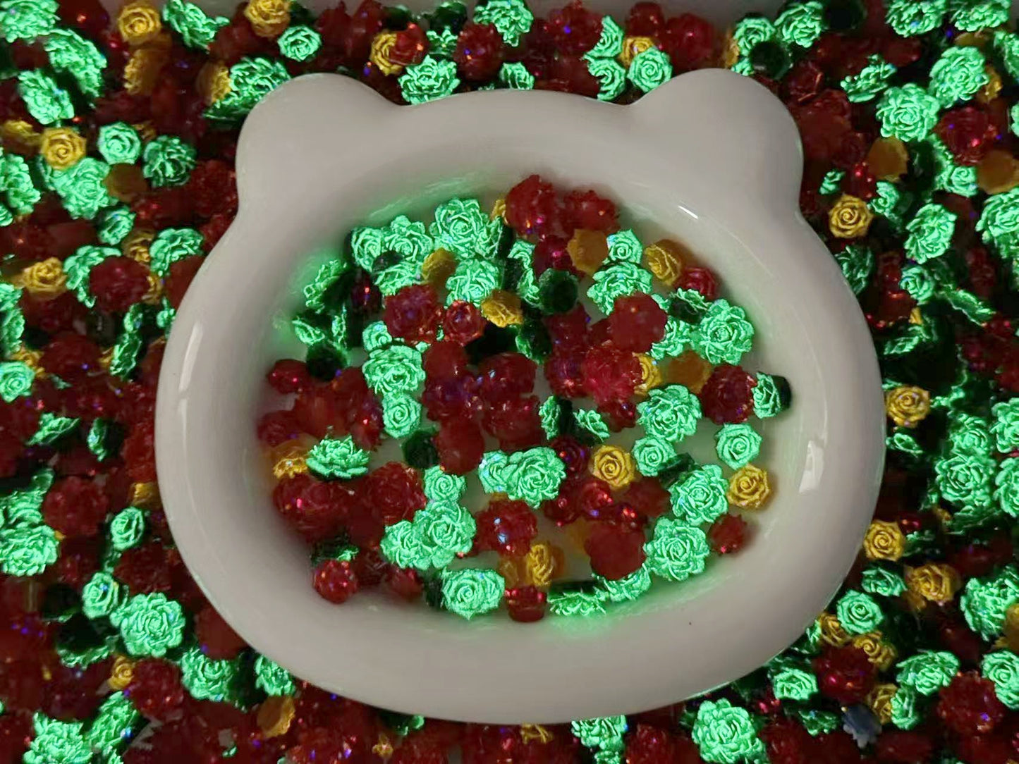 11.6NEW【A338】クリスマスローズ(夜光ソフト新色5つ、大きい花型あり)