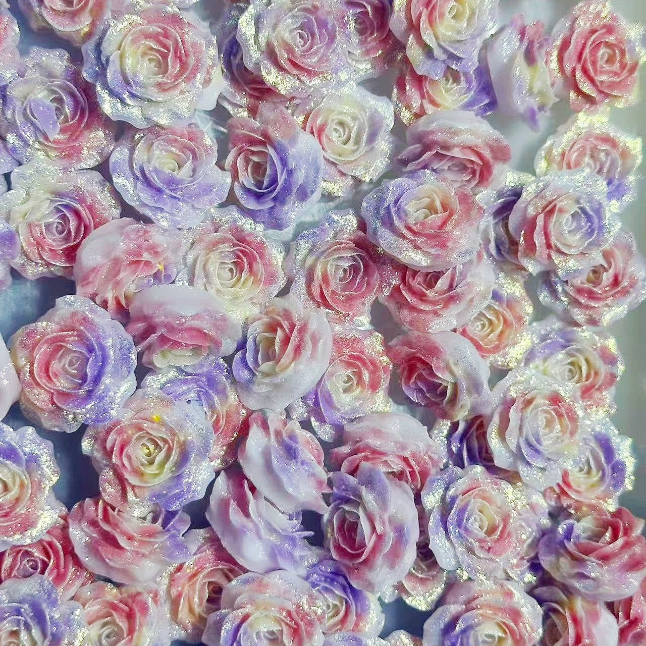 ♥人気♥12.29更新♥段階式割引♥【T111】夜光デカソフトバラ集合(リース用や貼り付ける用など、25mm)