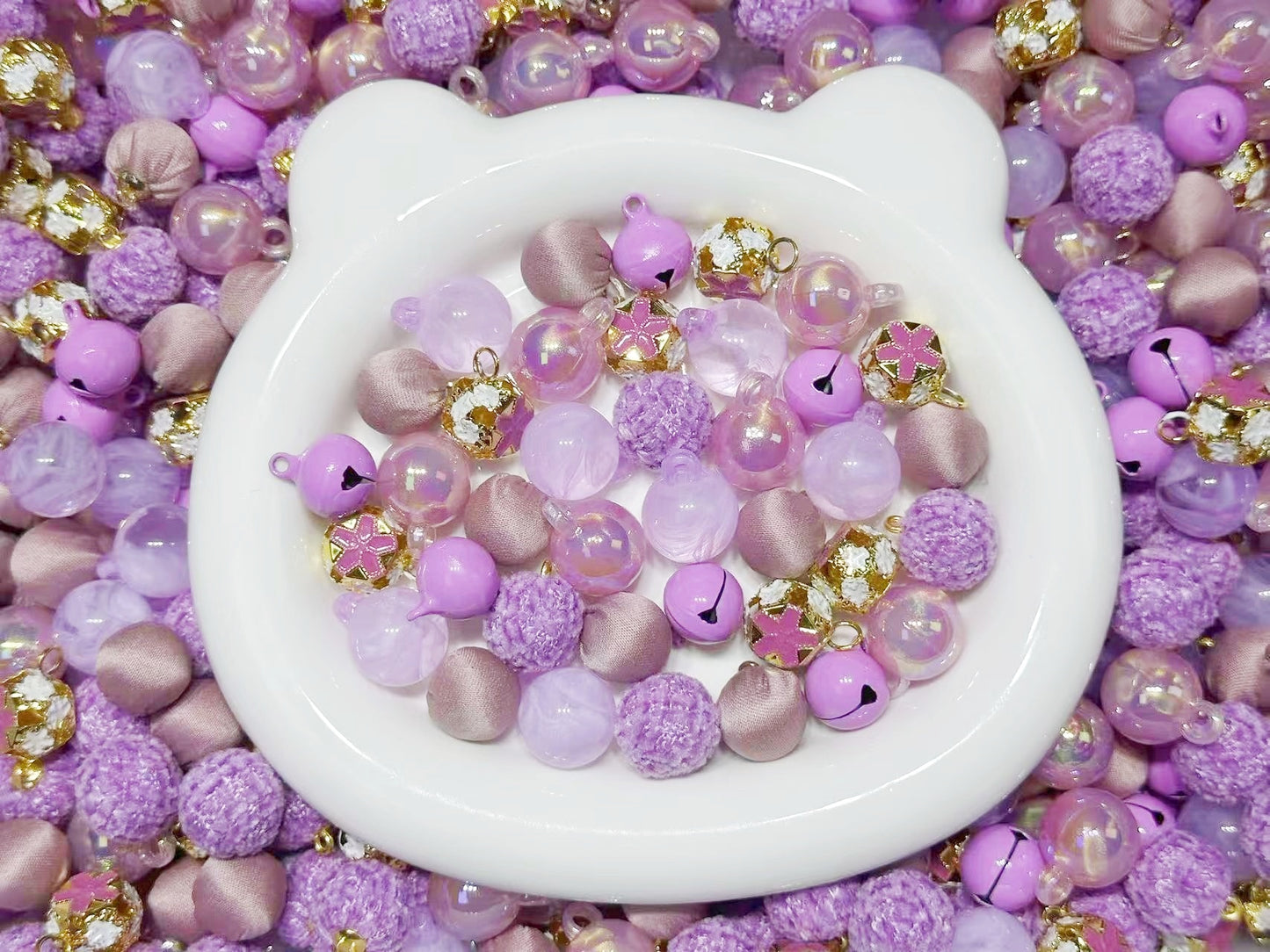 1.12NEW【L050】ローズパープルの調べ(カン付き7種類のリース用大ミックス)