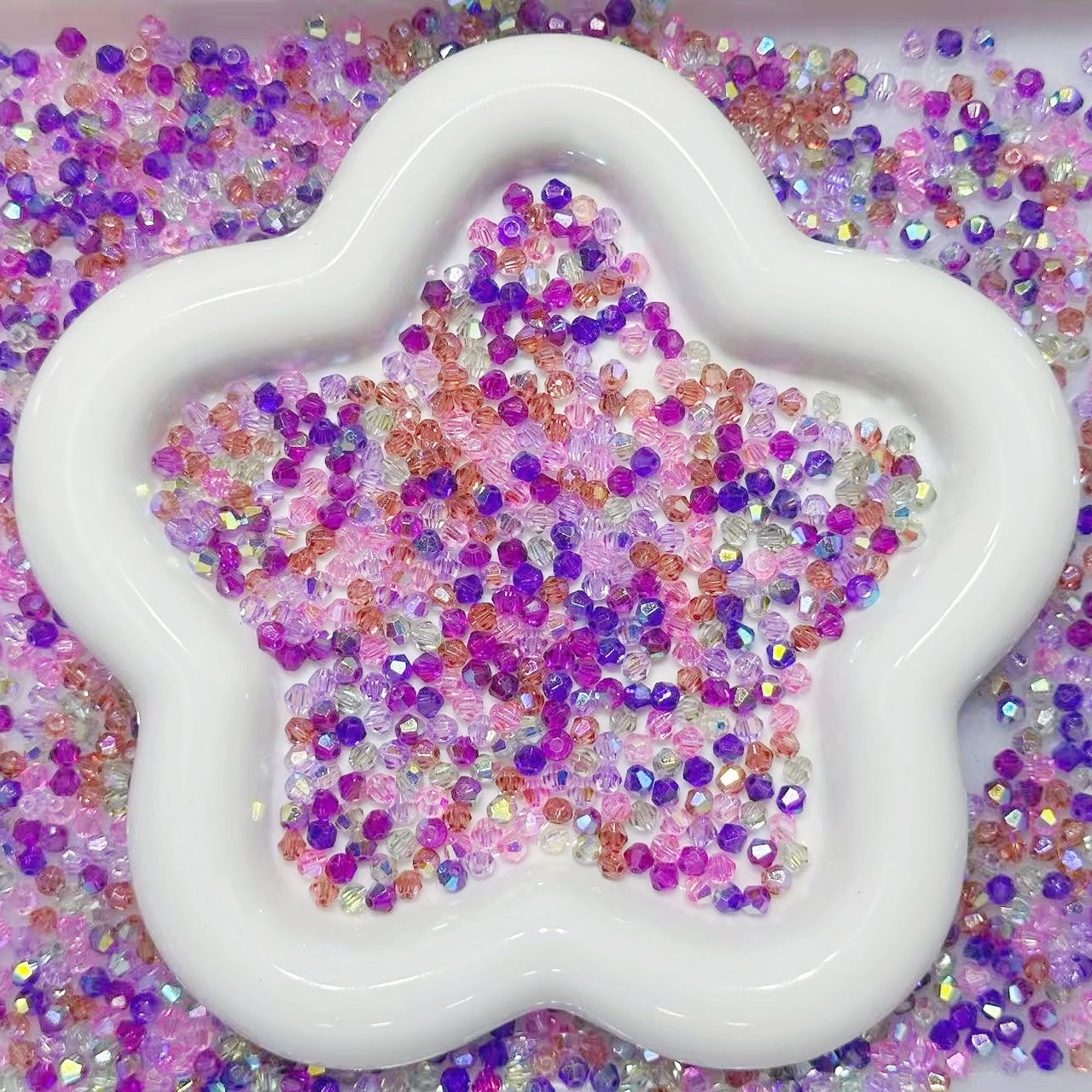 3.10再入荷♥段階式割引♥【T123】星降るバレンタイン(ダイヤカットガラス4mm)