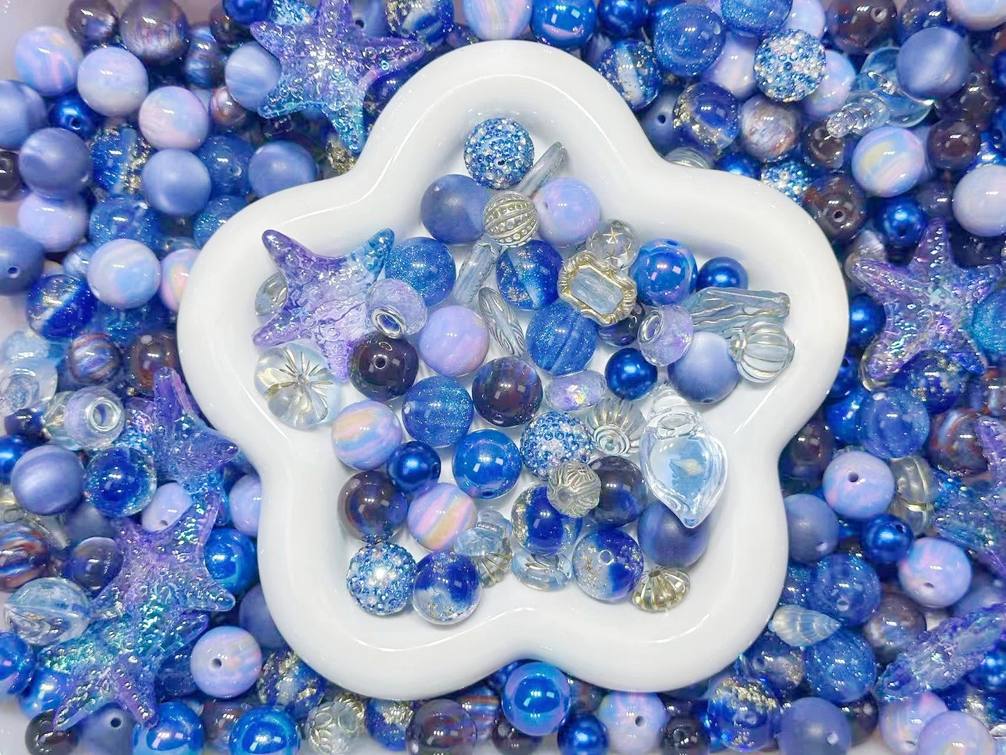 2.14NEW【A459】星海の旋律(レジン5種類やキラキラ合金1種類入りのストラップ用大ミックス)