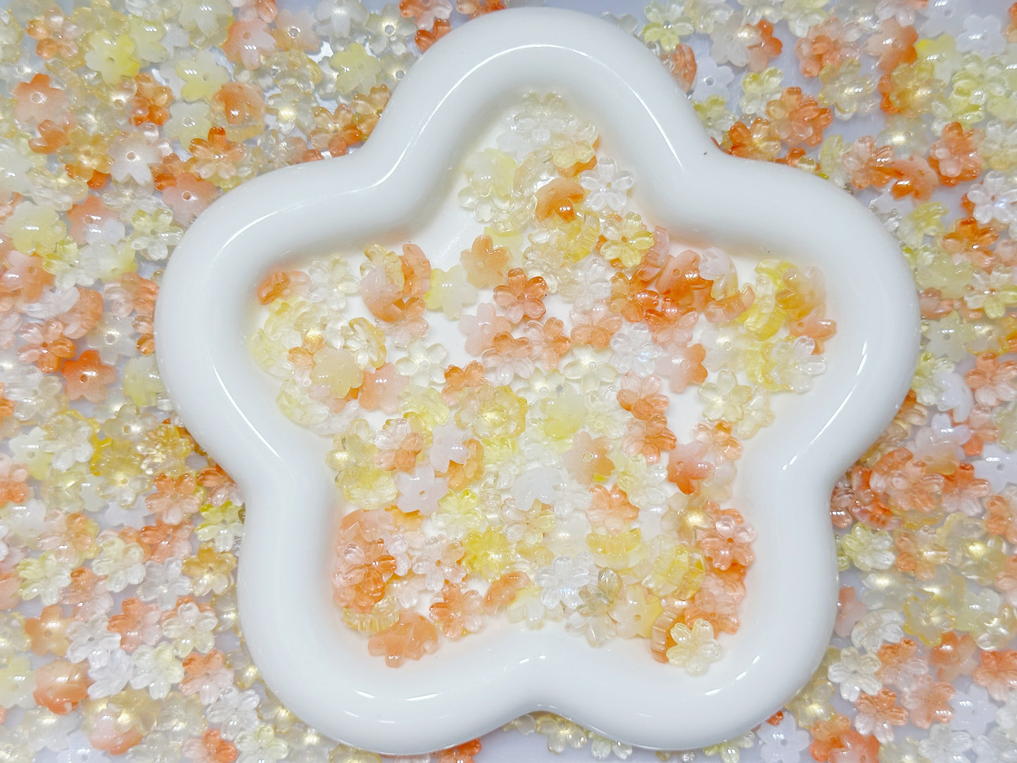 6.17NEW【L126】ハニーサクラ(ガラス桜約5色、10.5*11mm)