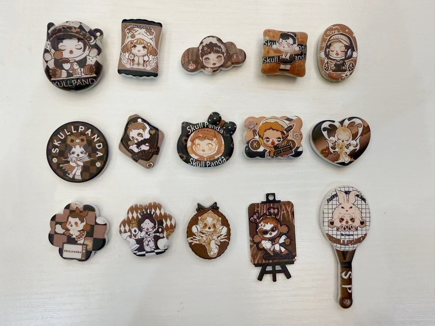 ♥人気♥10.23再入荷【A292】スカルパンダ(マット感キャラビーズ15種類大ミックス)