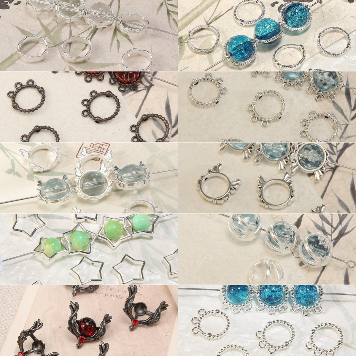 7.29NEW(段階式割引あり)【P058】ビーズ輪っか(プレスレットパーツ)