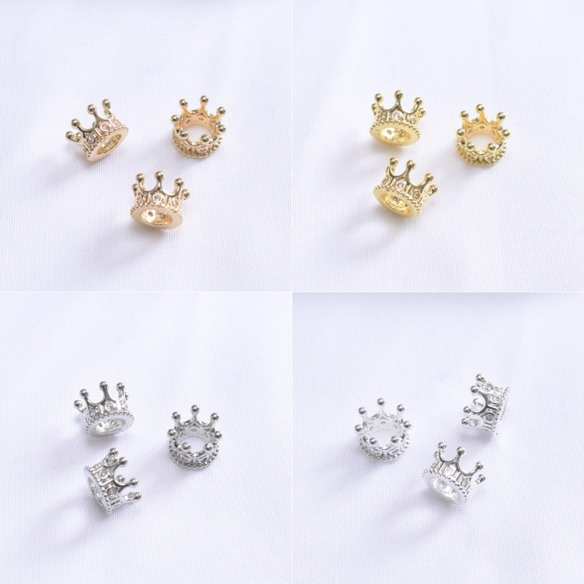 9.16NEW(段階式割引あり)【P074】王冠(色落ちにくいDIY用パーツ、約10mm)