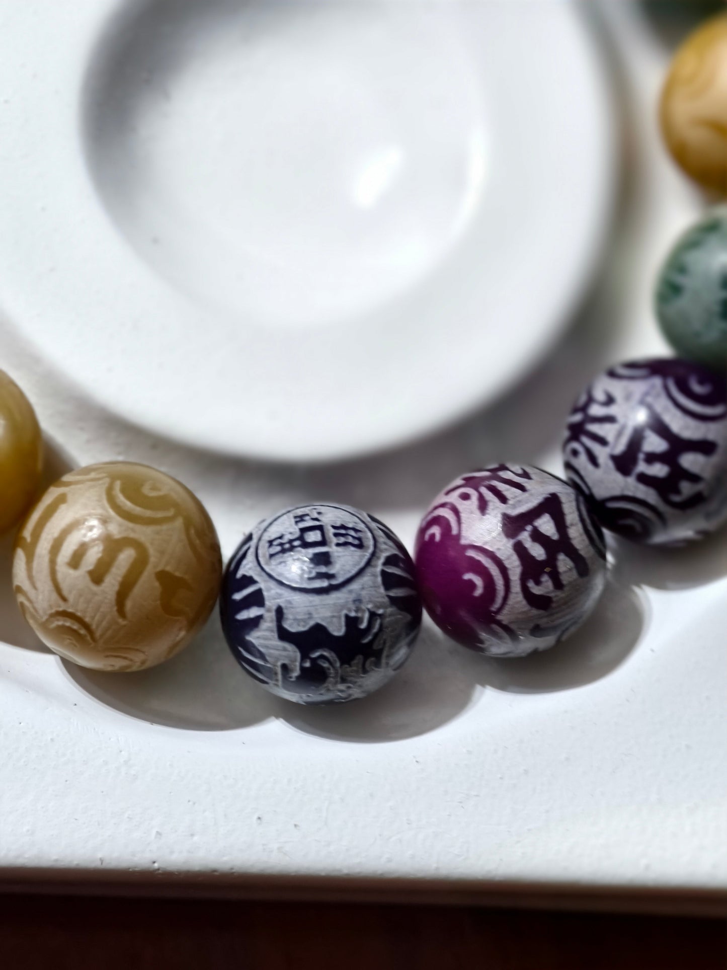 9.8再入荷♥人気♥【B027】悟りの庭(刻み菩提ビーズ約12mm)