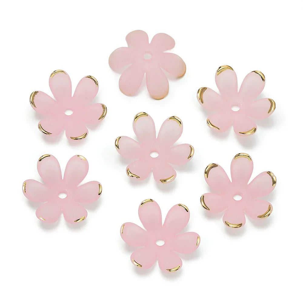 ♥人気♥1.5再入荷あり【T114】マットサクラ(金の縁、アクリル、18.5*20.5mm)