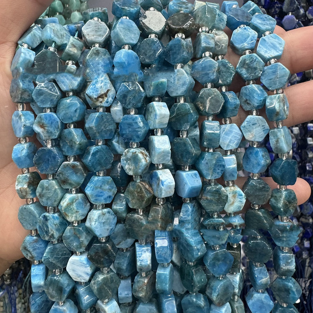 6.30NEW【C064】ブルーアパタイト(自信・調和、六角形、10mm)