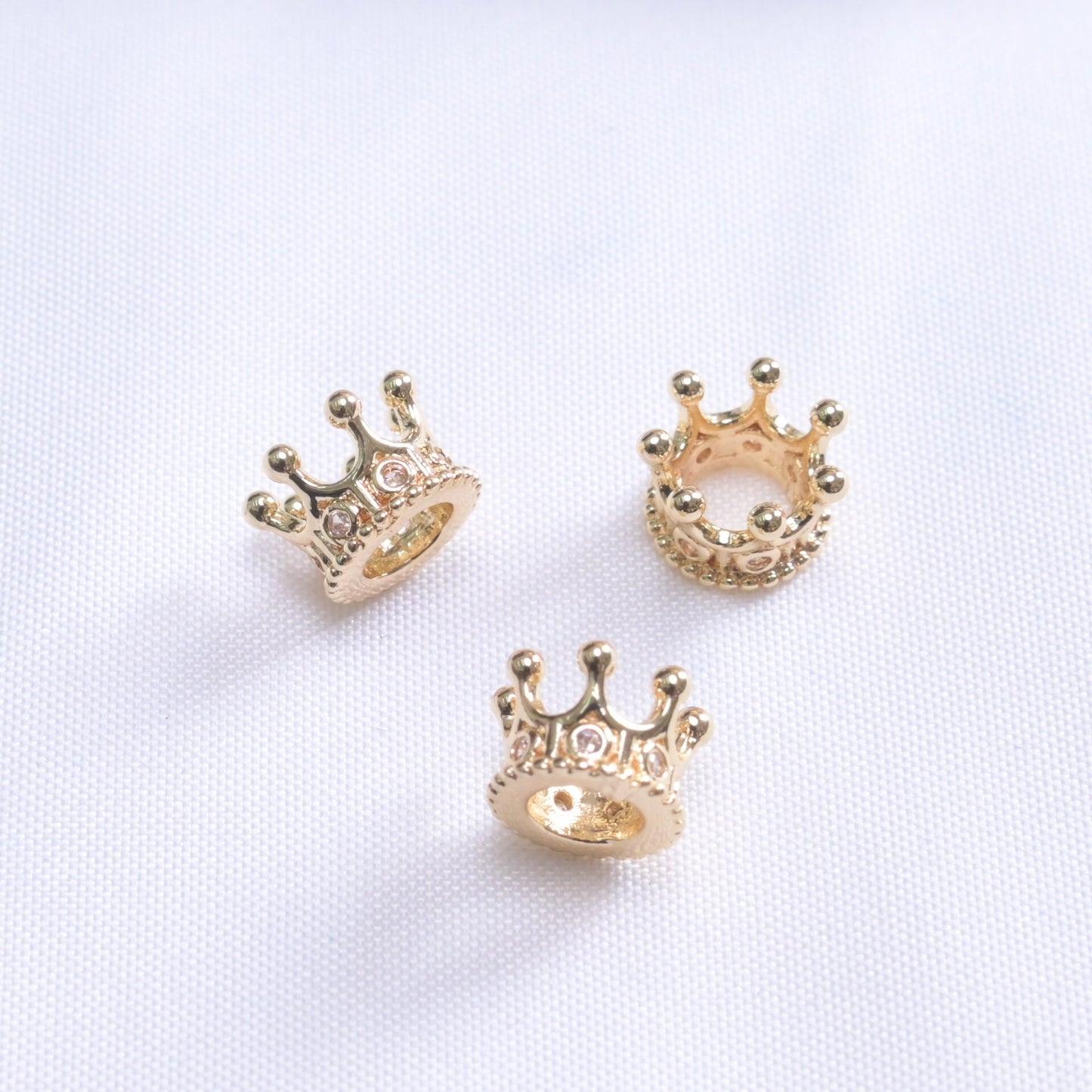 9.16NEW(段階式割引あり)【P074】王冠(色落ちにくいDIY用パーツ、約10mm)