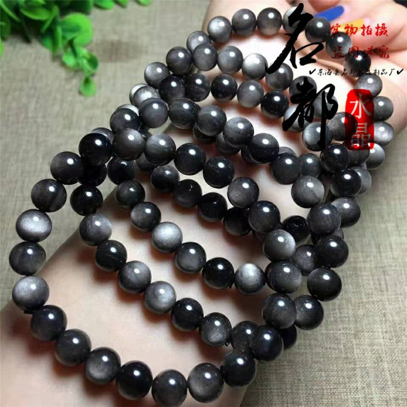 4.21再入荷♥【C150】シルバーオブシディアン(銀曜石、本質や未来を見通す力UP・仕事成功、10mm)