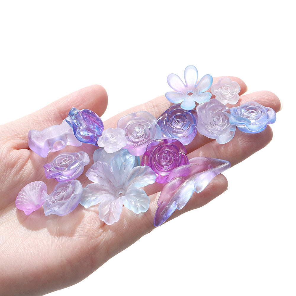 ♥生誕祭イベント限定買①得①♥♥段階式割引♥【T147】マットバロック(DIYパーツ約12種類大ミックス、アクリル、12~40mm)