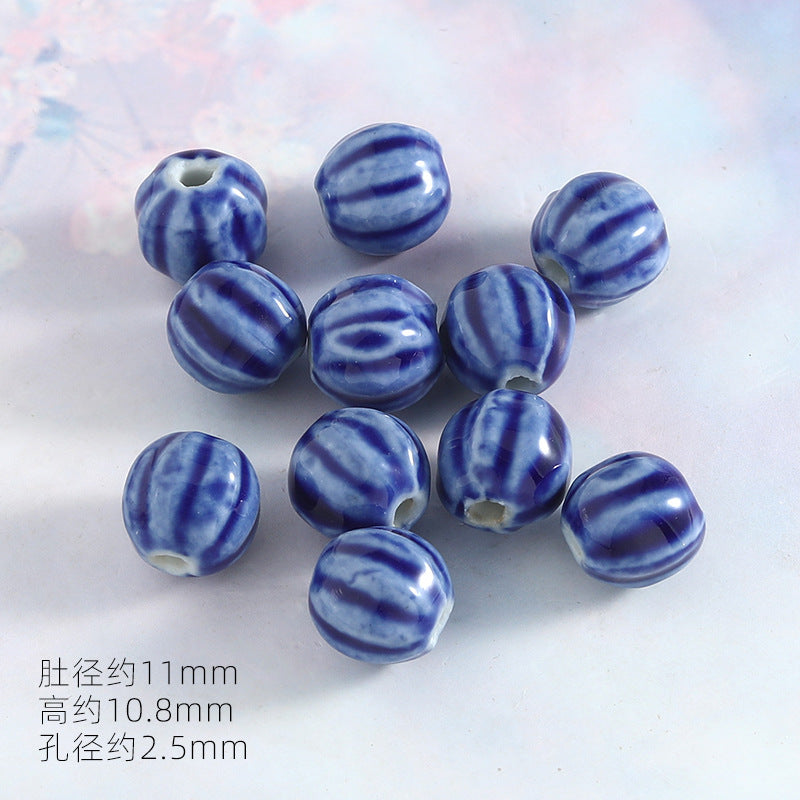 8.29NEW♥段階式割引あり♥【T074】陶器ビーズ単色集合(10mm)