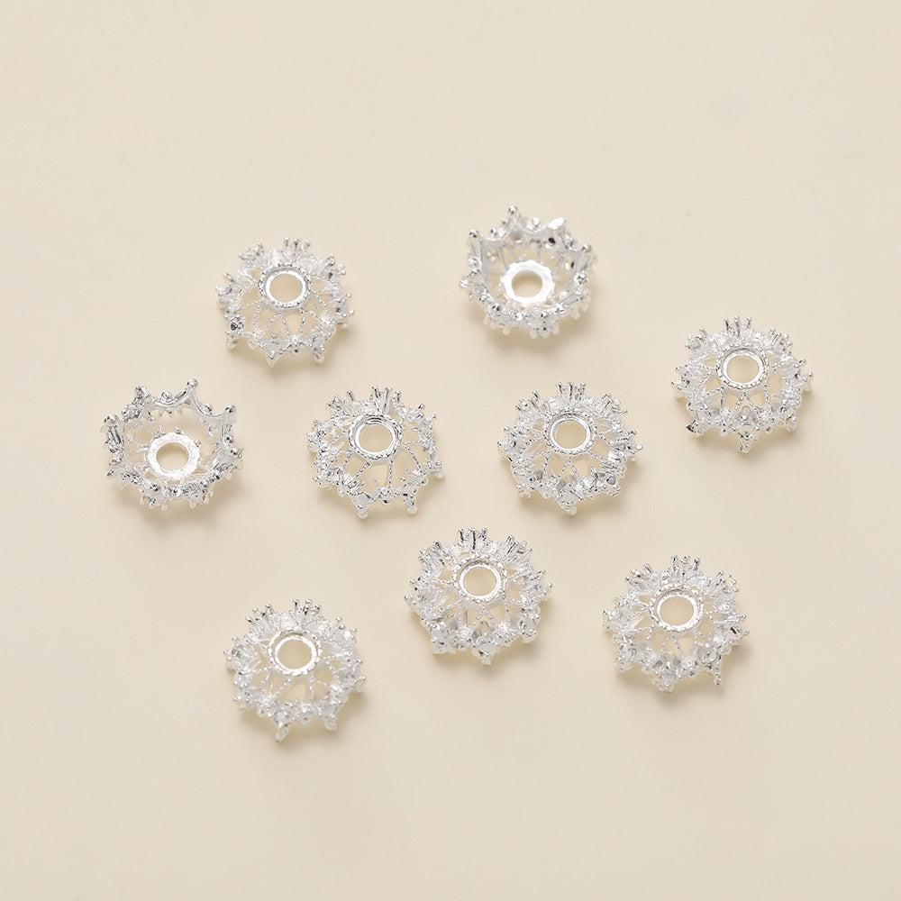 6.9八芒星再入荷♥段階式割引♥【T146】高級シルバー花座(合金製)