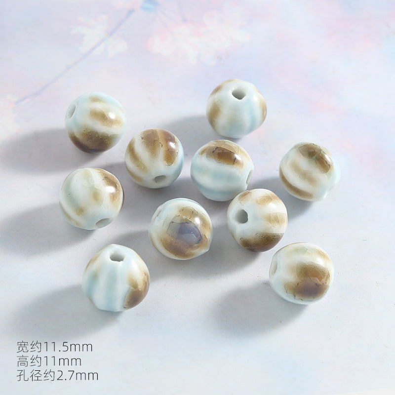 8.29NEW♥段階式割引あり♥【T074】陶器ビーズ単色集合(10mm)