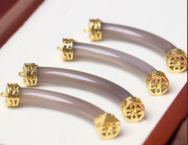 ♥人気♥11.28赤メノウ再入荷【C140】天然石ハーフバングル集合(メタル付き、直径6mm*長さ55mm)