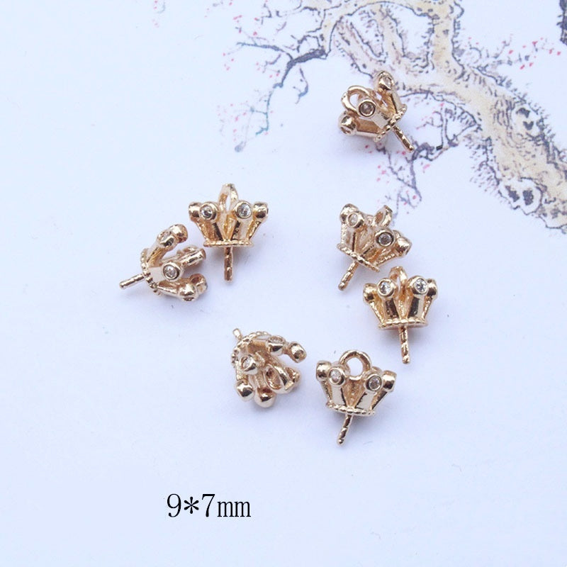 2.26再入荷【P097】♥段階式割引♥王冠ヒートン(DIY用ビーズパーツ)
