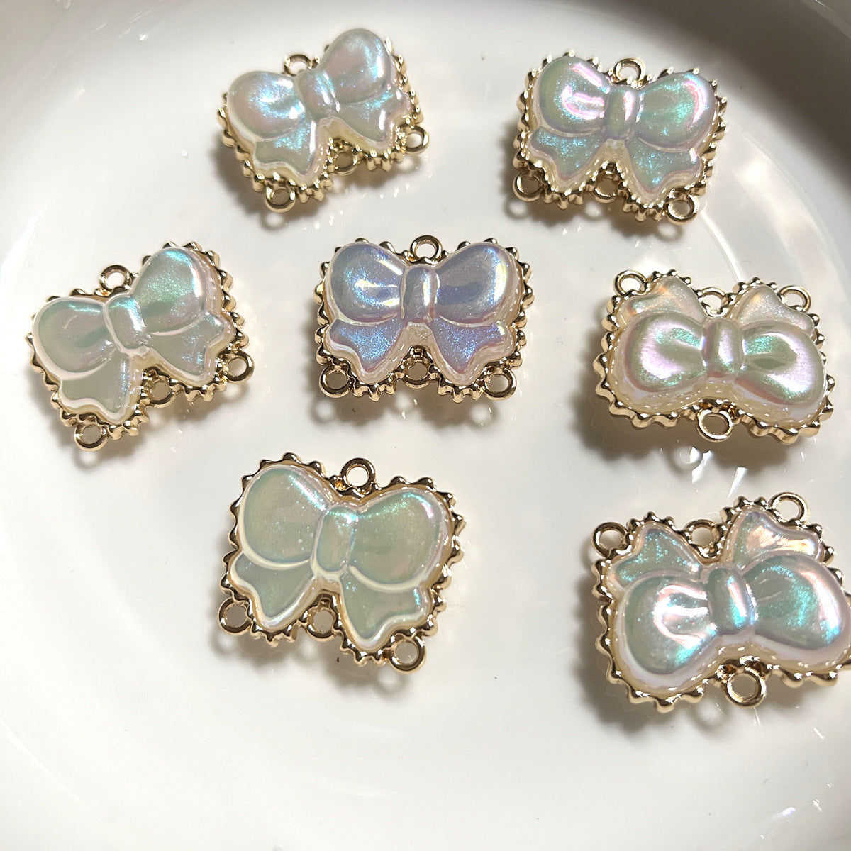 【P006】合金リボン(四つカン付き、夜光、白)