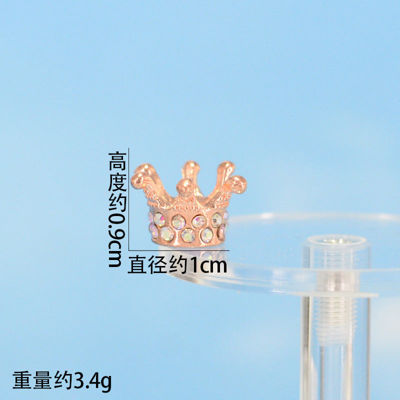 【P027】(段階式割引あり)キラキラ王冠(穴有り、2PCS)