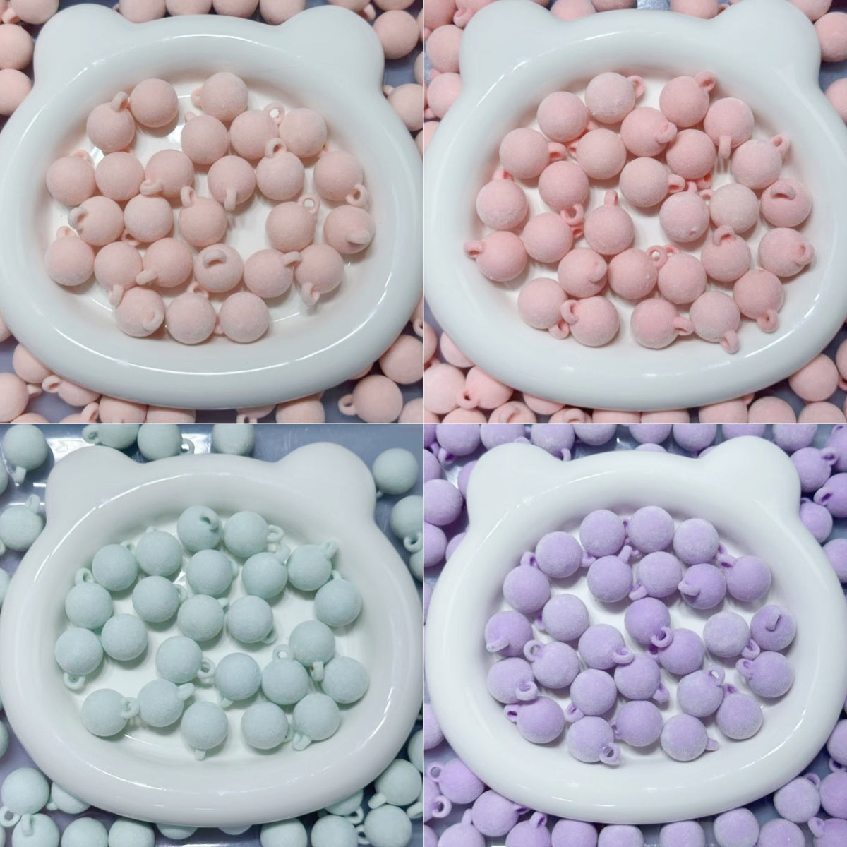 【T057】(段階式割引あり)フロッキービーズ(カン付き、16cm)