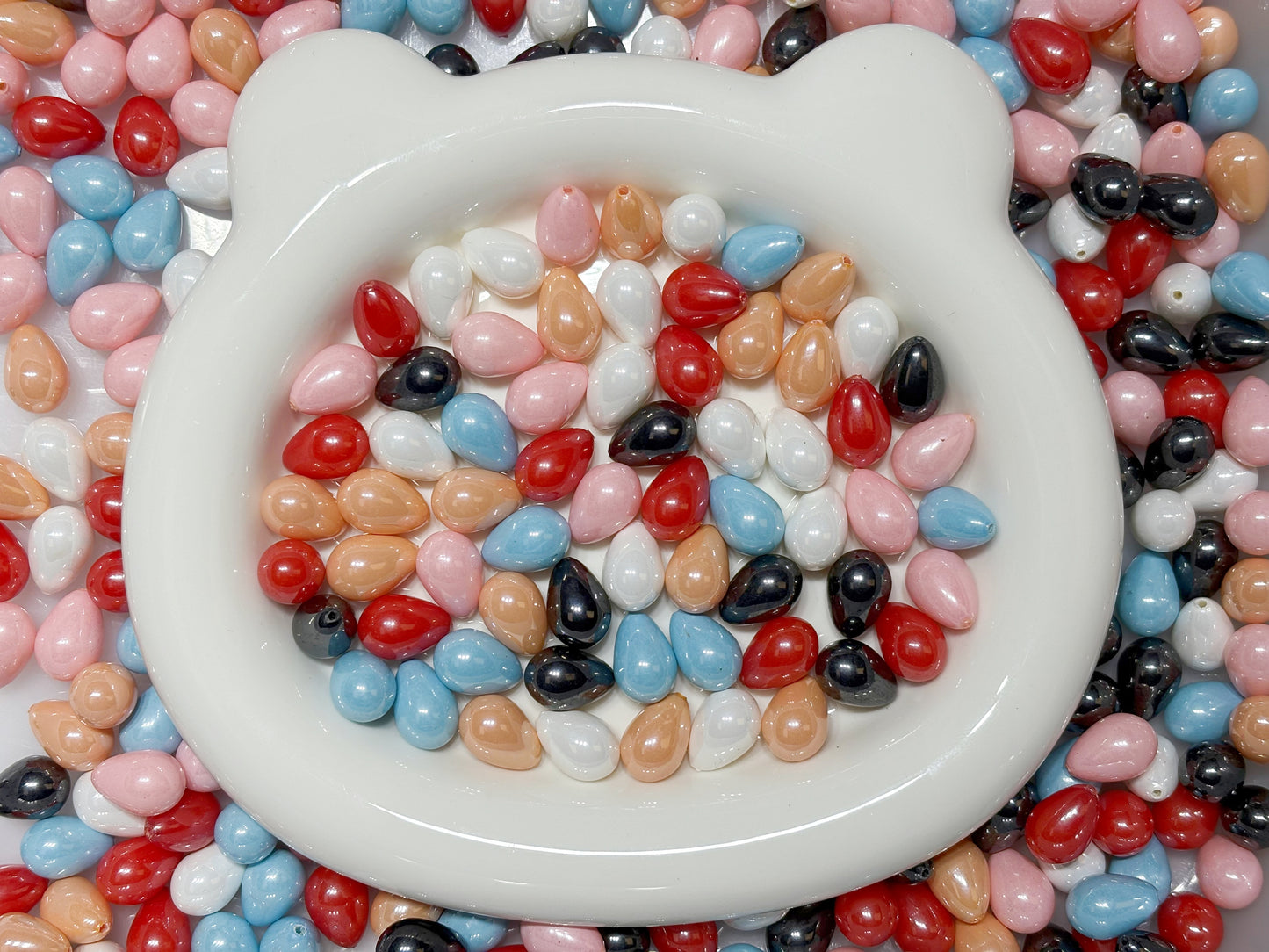 12.19NEW【T107】パールドロップ(カラフル6色、ABS樹脂、10×12mm)