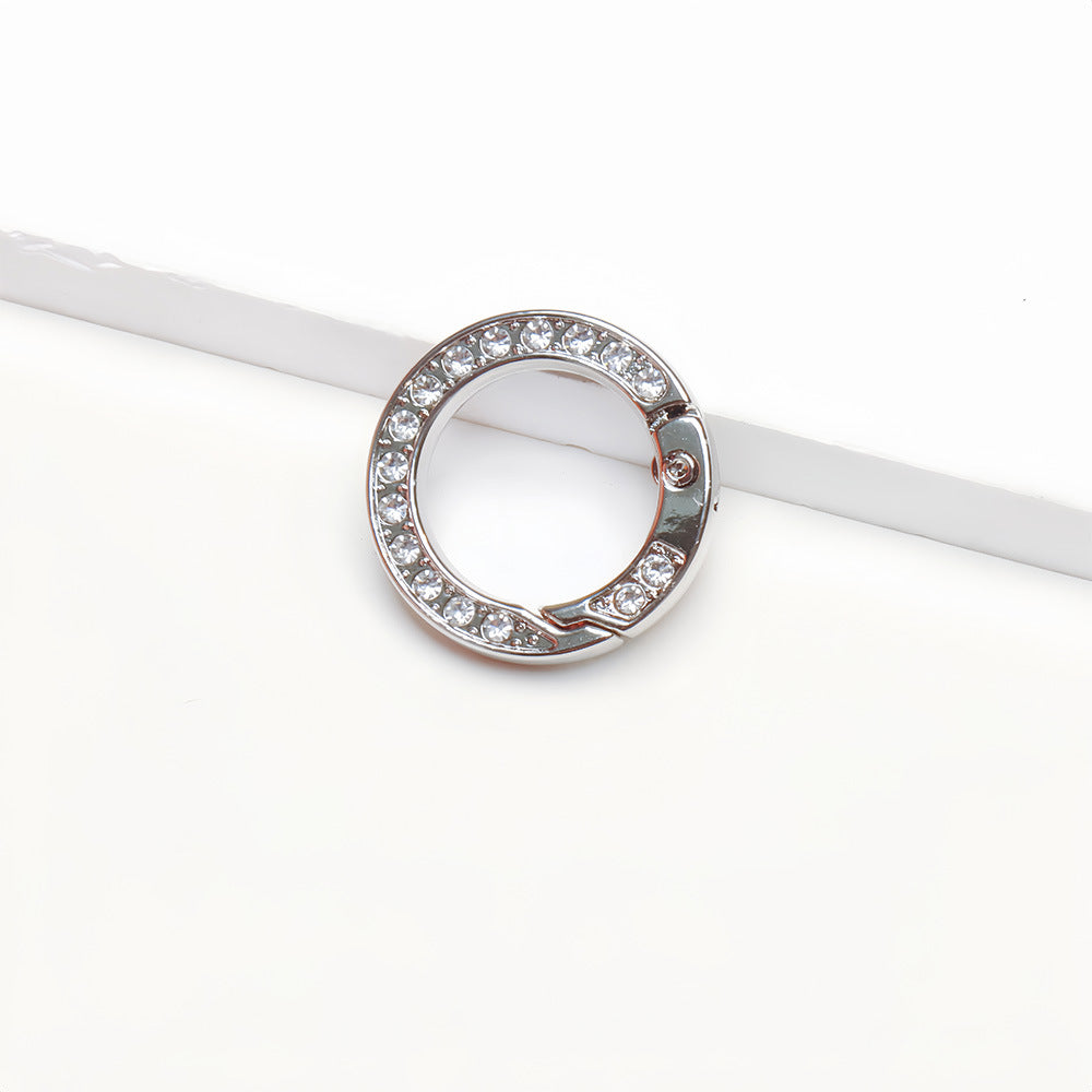 11.14更新あり（段階式割引あり）【P011】ダイヤ付き合金カラビナ（円形）