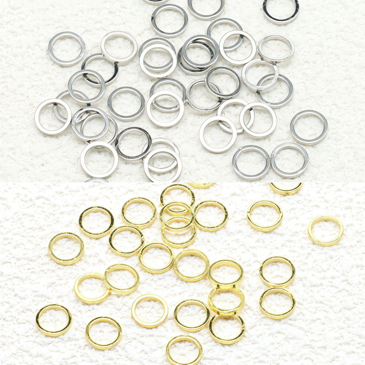 ♥人気♥4.28再入荷【P069】スキマなし丸カン（直径8ｍｍと10ｍｍ）