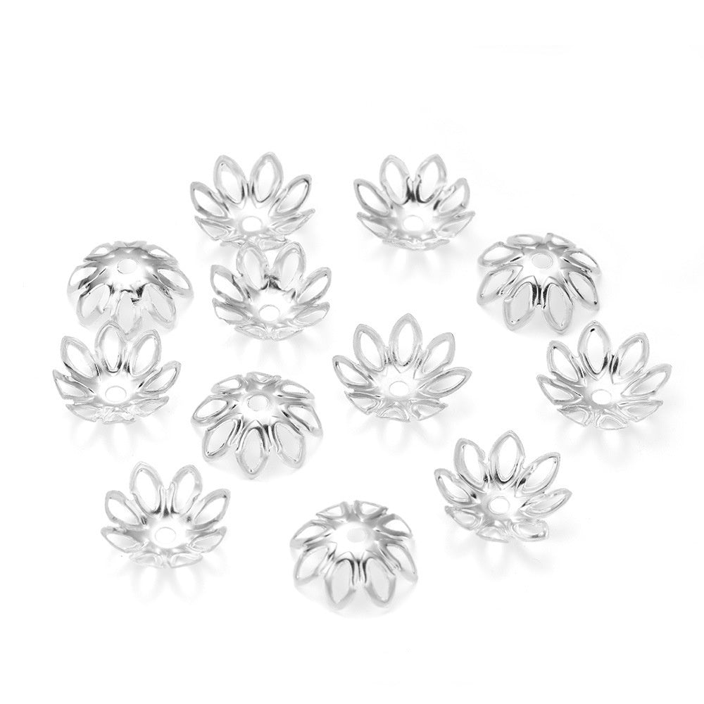 【P033】大玉花座スペーサー（約100PCS、14mm、16mmビーズ利用可）