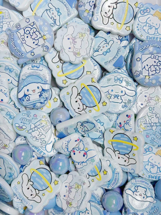 11.28NEW【A368】シナ・うさぎじゃないモン（浮き彫りキャラロゴビーズ13種類とアクリルビーズ2色）