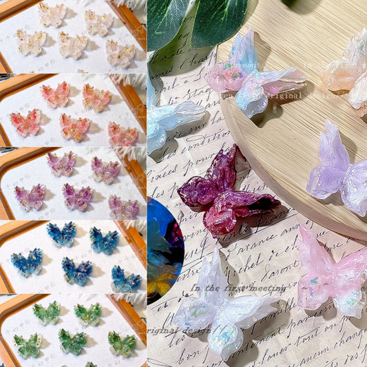 2.9更新と再入荷あり♥段階式割引♥【T119】夜光デカソフト蝶々（約34.5*30ｍｍ）