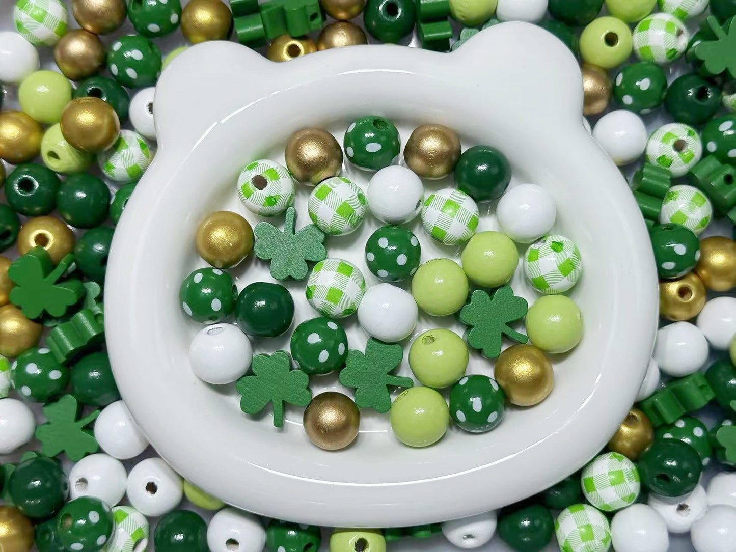 【A232】セイントパトリックス・デー（木製カンなし7種類MIX、ストラップ作り）