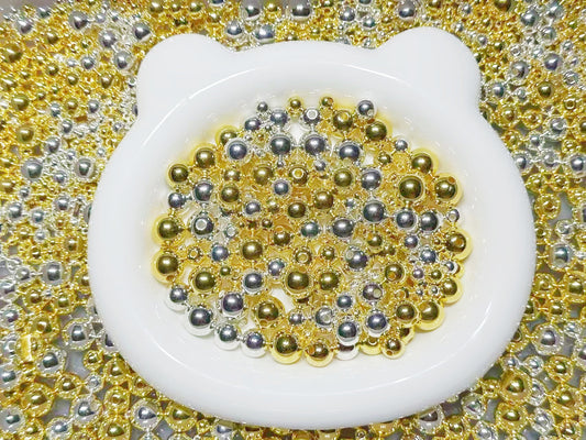9.8再入荷♥大人気♥【T072】ゴールドとシルバーのパールファミリー（4・6・8・10・12ｍｍ）