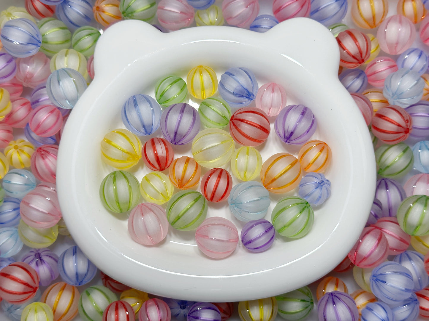 ♥人気♥10.8再入荷【A276】南瓜楽園（マットアクリルビーズ8色、16ｍｍと20ｍｍ）