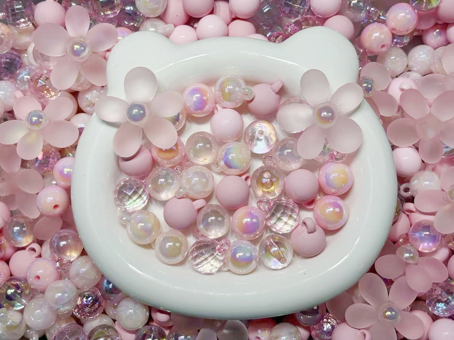 10.16NEW【A298】プリンセスフラワー（夜光あり、カン付き6種類とカンなし2種類のリース用MIX）