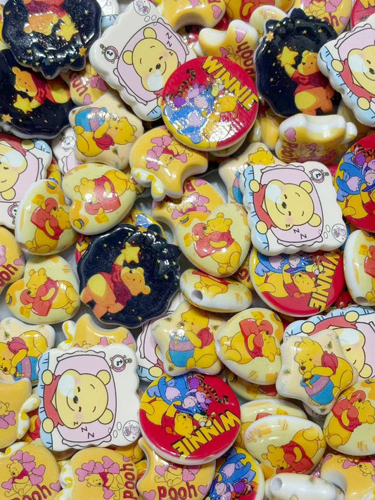 10.16NEW【A297】クマのプーさん（キャラビーズ6種類ミックス）