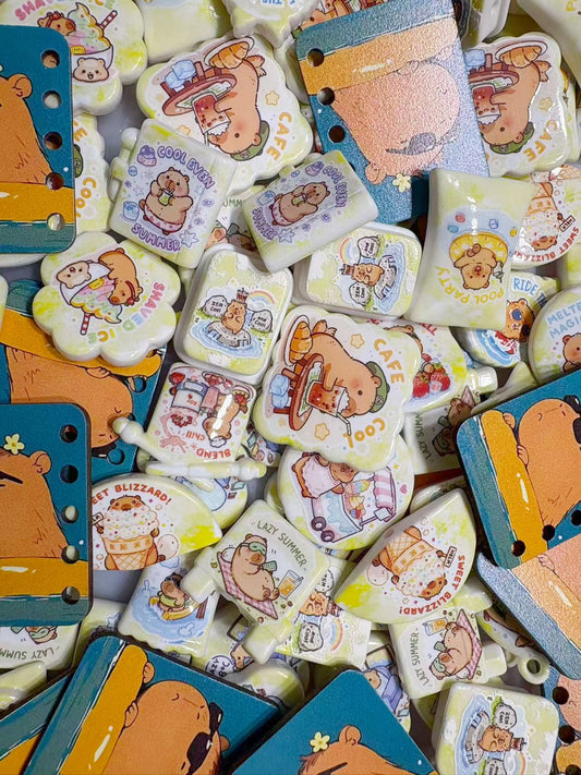 10.30NEW【A327】カピバラ（キャラビーズ15種類とミニブック1種類大ミックス）