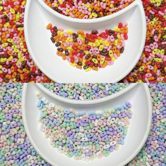 10.28新MIXあり♥段階式割引あり♥【T087】ピーナッツビーズ集合（3×6mm）