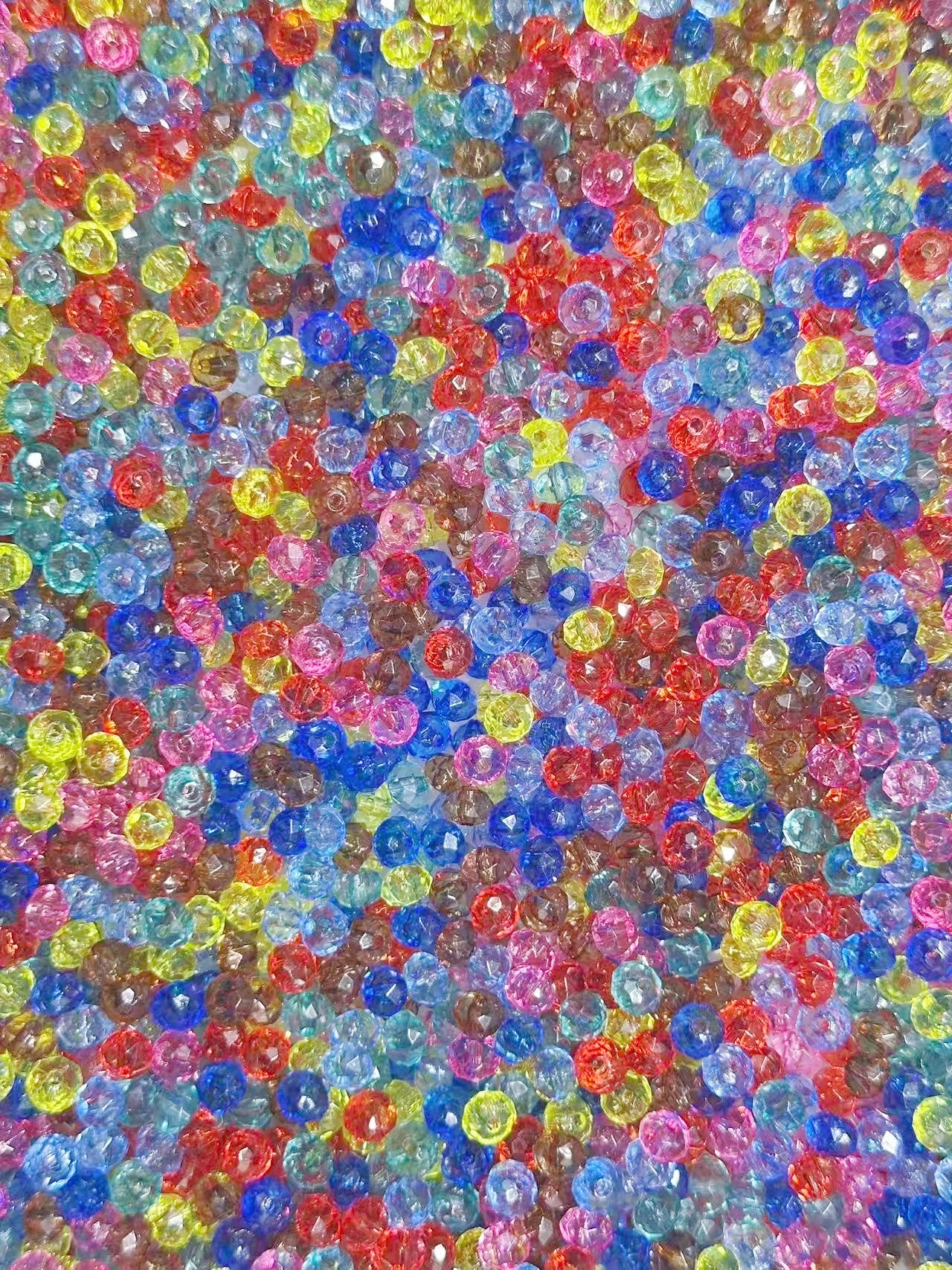 11.5NEW♥段階式割引あり♥【T094】アクリル多面カットチビビーズ集合（6mm）