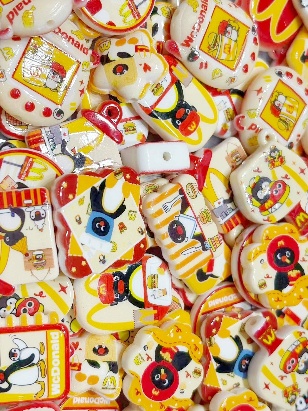 12.2NEW【A371】マクドナルド・ペンギン（ロゴキャラビーズ14種類）