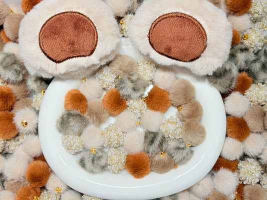 11.27NEW【L008】ベアイヤ（カン付きビーズ5種類、リース作り）