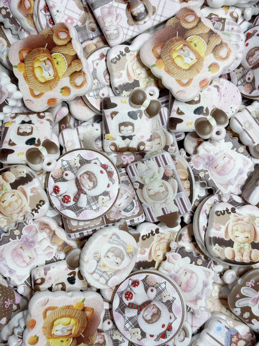 ♥人気♥12.8再入荷【A376】わふわふアニマル・鼻水ちゃん（ナンシーマットキャラビーズ15種類）