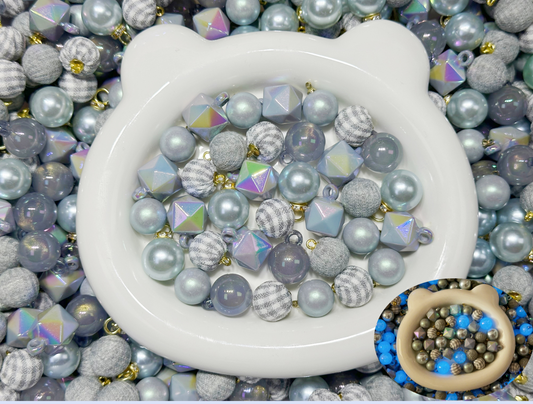 12.22NEW【L025】色落ちた海（夜光あり、カン付き6種類、リース用）